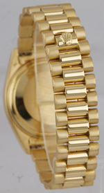 MINT Rolex Day-Date President 36 Champagne Tapestry 18K Yellow Gold Watch 18038