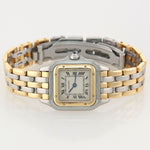 Ladies Cartier Panthere 18K Two Tone Gold Steel Ivory 22mm Quartz Watch 166921