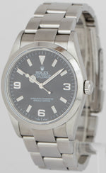 UNPOLISHED REHAUT Rolex Explorer I Black 36mm 3-6-9 Stainless Steel Watch 114270