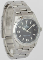 UNPOLISHED REHAUT Rolex Explorer I Black 36mm 3-6-9 Stainless Steel Watch 114270