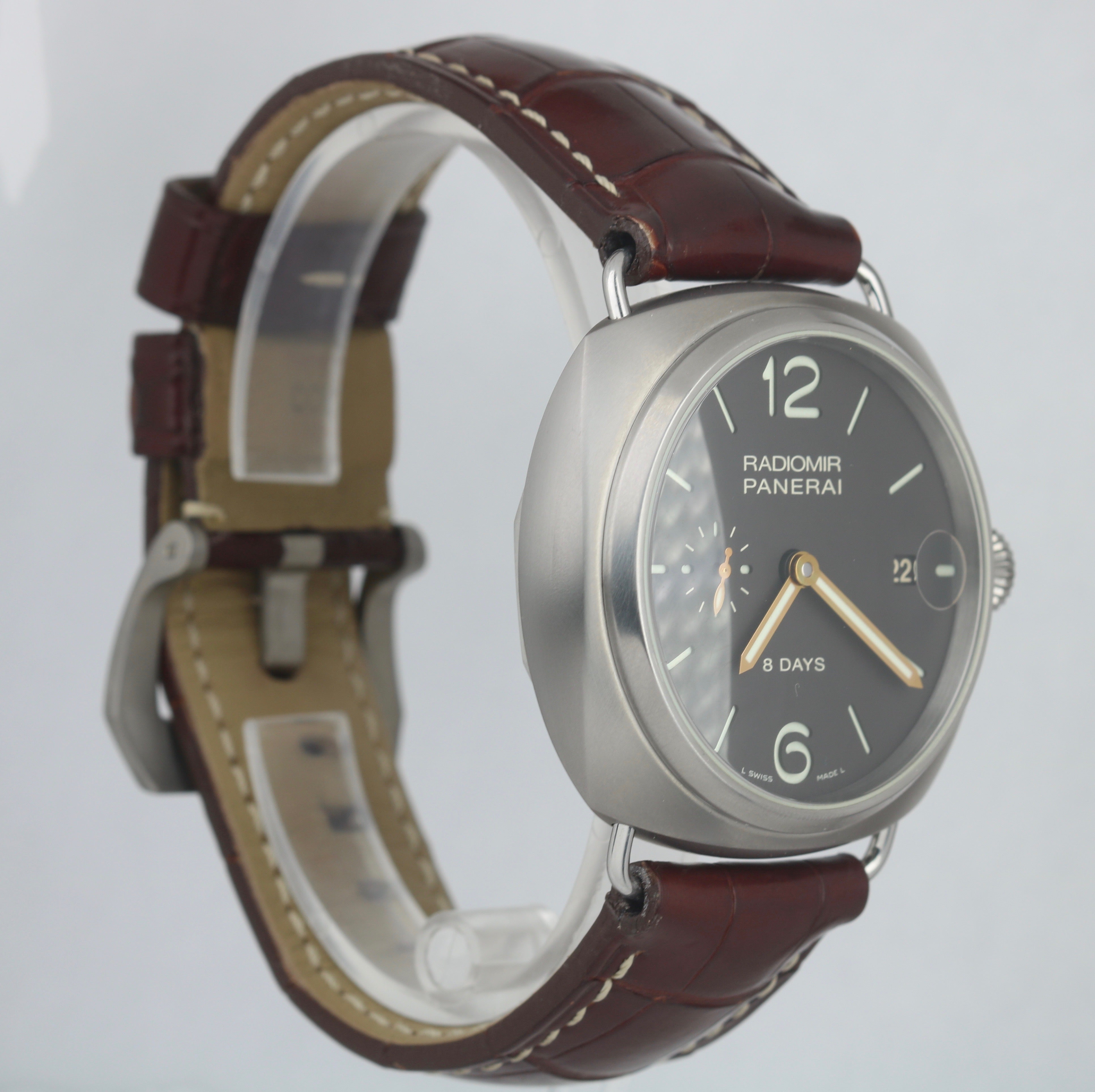 Panerai PAM 346 Radiomir 8 Days Power Titanium Tobacco 45mm Watch PAM0