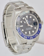 UNPOL. Rolex GMT-Master II Batman Blue Black Ceramic 40mm Watch 116710 BLNR B+P