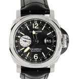 Panerai PAM 88 Luminor GMT Date Automatic Black 44mm Leather Watch PAM00088