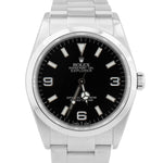 UNPOLISHED Rolex Explorer I Black 36mm 3-6-9 Stainless Steel Oyster Watch 114270