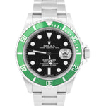 2007 UNPOLISHED Rolex Submariner Date Green 40MM KERMIT 16610 LV Stainless Watch