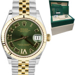 NEW Rolex DateJust 31 278273 Two-Tone Gold Steel 31mm Olive Dial Jubilee Watch