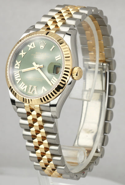Buy Rolex Women's Datejust 31 278273 Wristwatch - Olive Green