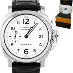 Panerai PAM 51 Luminor Marina Stainless Steel White 40mm Date Watch PAM00051 B+P