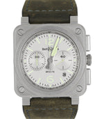 Bell & Ross BR 03-94 Hologram Silver Steel Chronograph 42mm Watch BR0394