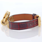 Ladies Hermes Kelly Gold Plated Padlock Lock Leather Band Bag Watch