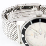 2012 Men's Breitling SuperOcean Heritage 46 A17320 Black White 46mm Mesh Watch