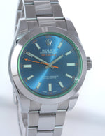 Copy of 2020 Papers Rolex Milgauss Blue Anniversary Green 116400GV Steel 40mm Watch Box