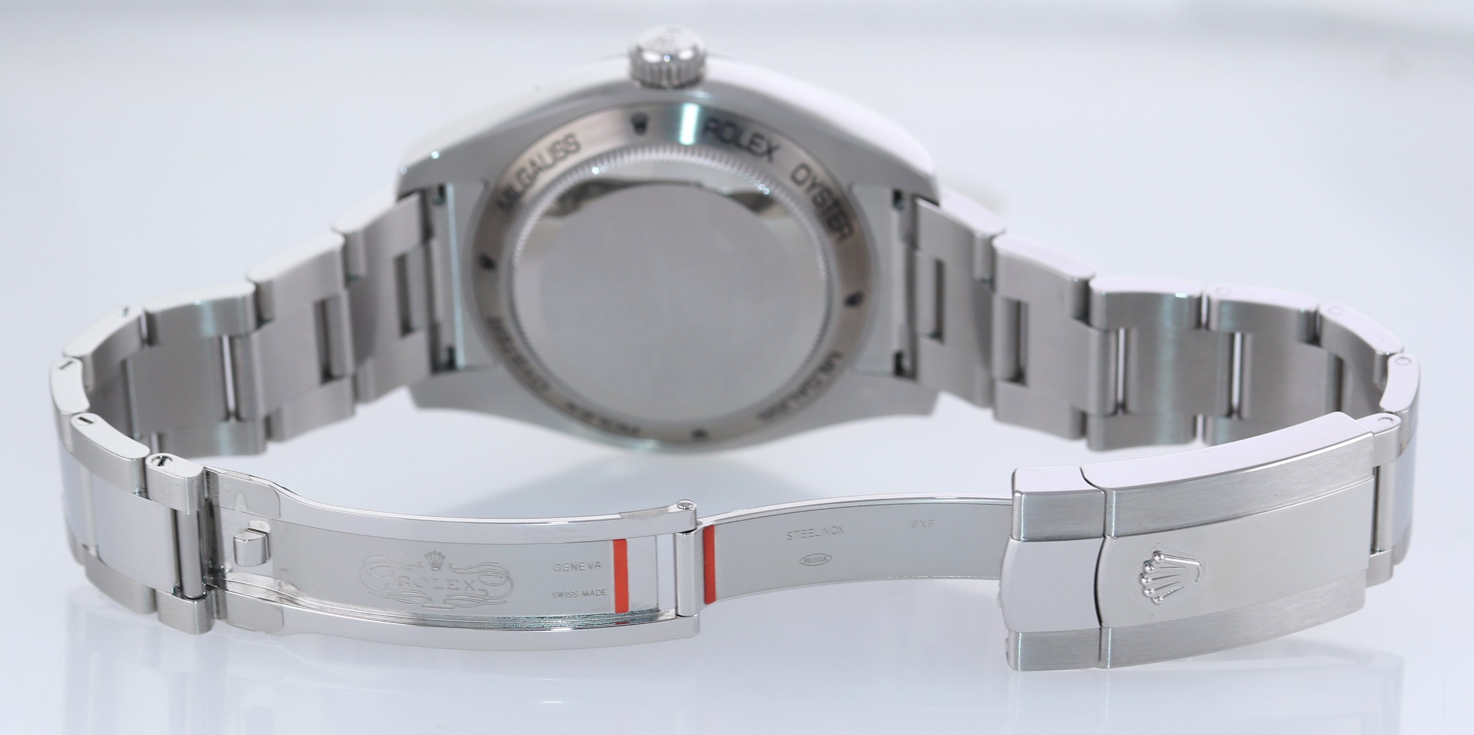 Copy of 2020 Papers Rolex Milgauss Blue Anniversary Green 116400GV Steel 40mm Watch Box