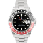 1998 Rolex GMT-Master II U-SERIAL 40mm Stainless Steel Coke Red Watch 16710