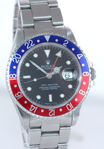 DISCONTINUED 1997 Rolex GMT-Master Tritium Pepsi Blue Red Steel 16700 Watch Box