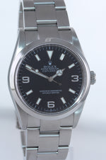 PAPERS 2007 Rolex Explorer I Black 36mm 114270 Steel Black Arabic Watch Box
