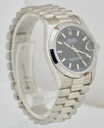 UNPOLISHED Rolex DateJust President 31mm Midsize 950 Platinum Watch 68246 B+P