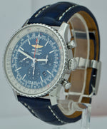 Breitling Navitimer 01 Aurora Blue 46mm AB0127 Chronograph Leather Watch