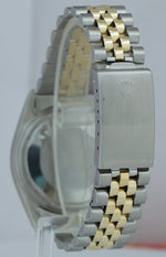 Rolex DateJust 36mm Two-Tone Yellow Gold Stainless Champagne Jubilee Watch 16013