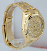 AUGUST 2021 Rolex Sky-Dweller 18K Yellow Gold 42mm Champagne Stick Watch 326938