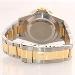 Copy of PAPERS 2009 UNPOLISHED Engraved Rehaut Rolex Submariner 16613 Gold TT Blue Watch