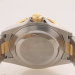 Copy of PAPERS 2009 UNPOLISHED Engraved Rehaut Rolex Submariner 16613 Gold TT Blue Watch