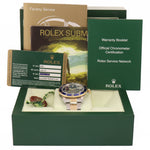 Copy of PAPERS 2009 UNPOLISHED Engraved Rehaut Rolex Submariner 16613 Gold TT Blue Watch