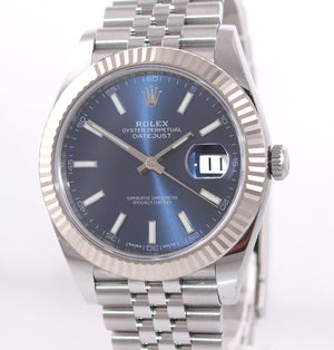 Rolex DateJust 41 Blue Stick Super Jubilee Fluted 126334 41mm Watch