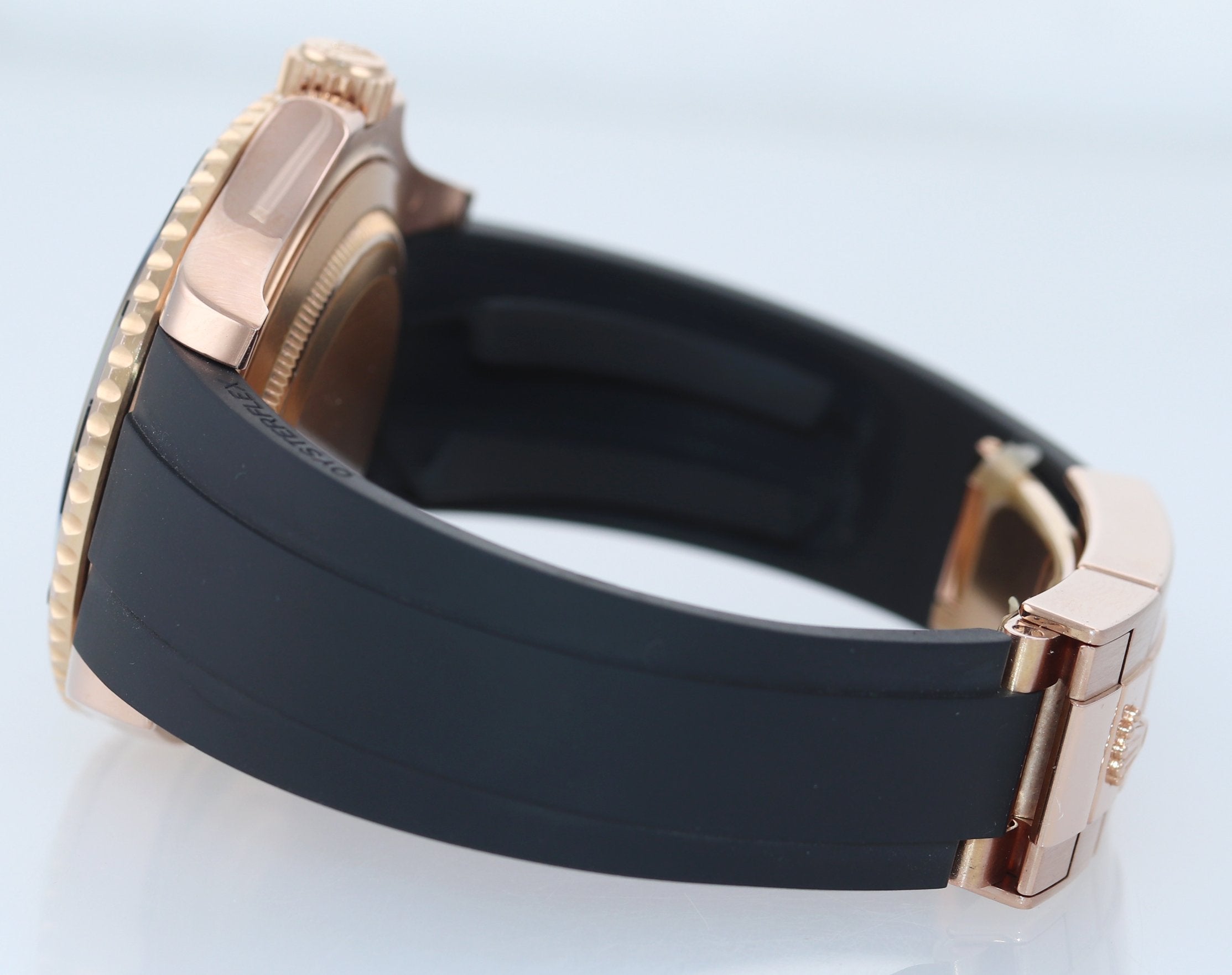 2019 Rolex Yacht-Master 116655 18k Everose 40mm Black Oysterflex Watch Box