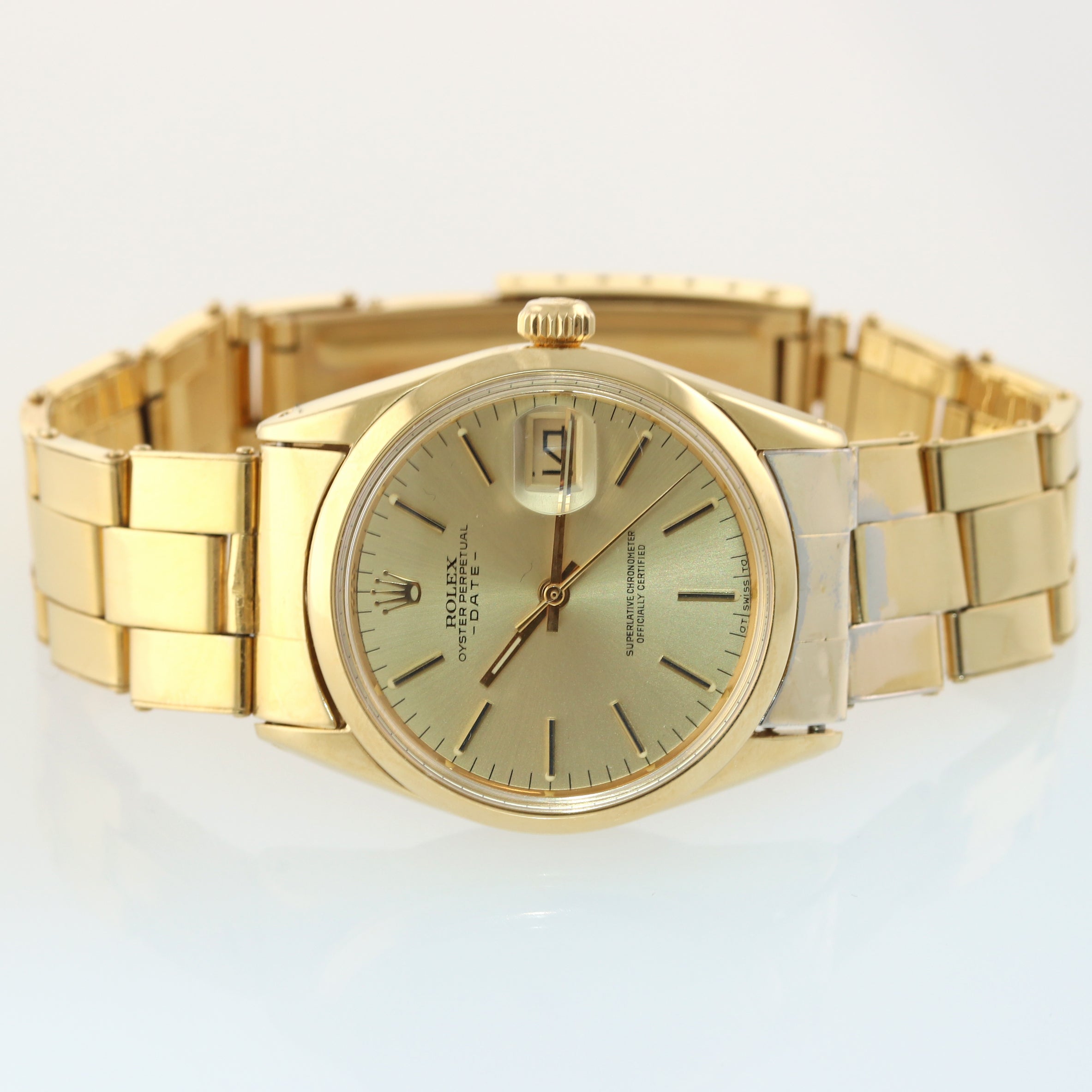 Rolex 1550 outlet gold cap