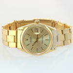 Rolex Oyster Date 34mm 1550 Gold Plated Champagne Vintage Watch