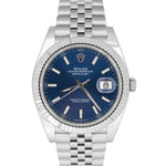 NEW AUGUST 2022 Rolex DateJust 41 Blue Stainless Steel JUBILEE Watch 126334
