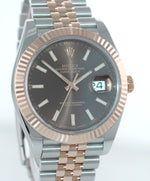 PAPERS Rolex DateJust 41 126331 Brown Rose Gold 18K Two-Tone Jubilee Watch Box