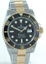 MINT 2019 Rolex Submariner 116613 Two Tone Steel Yellow Gold Black Ceramic Watch