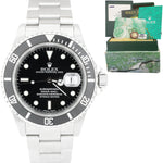 2001 UNPOLISHED FULL SET Rolex Submariner Date SEL Stainless Steel Watch 16610