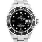 Rolex Submariner Date Stainless Steel 40mm Black Dive Oyster SEL Watch 16610 BOX