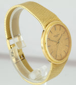 Vintage Patek Philippe Back Wind 35mm Automatic 3569 18K Yellow Gold Mesh Watch