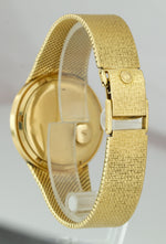 Vintage Patek Philippe Back Wind 35mm Automatic 3569 18K Yellow Gold Mesh Watch