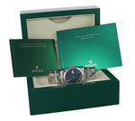 MINT 2004 Rolex DateJust 36mm 16200 Steel Blue Roman Dial Oyster Watch Box