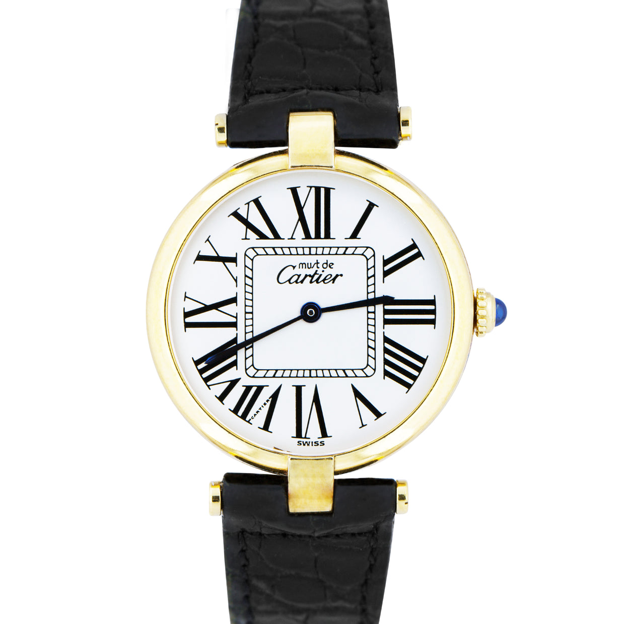 Cartier Must de Vendome Sterling Gold Vermeil 30mm Swiss Quartz Watch