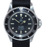 Vintage Tudor Submariner Matte Black 7928 Oyster Prince 40mm Self Winding Watch