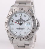 Rolex Explorer II 16570 Steel White Dial Polar GMT Date TRITIUM 40mm Watch Box