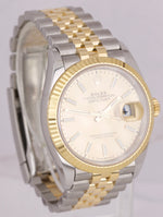 Rolex DateJust 36 Jubilee Champagne 18K Gold Steel Two-Tone Watch 126233 B+P