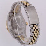 Rolex DateJust 36mm CHAMPAGNE DIAMOND Two Tone 18K Gold Steel JUBILEE 16013