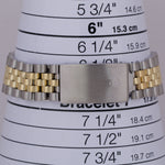 Rolex DateJust 36mm CHAMPAGNE DIAMOND Two Tone 18K Gold Steel JUBILEE 16013