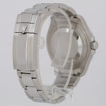 MINT Rolex Yacht-Master Midsize Steel RHODIUM Blue Gray Date 37mm Watch 268622