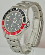 Rolex GMT-Master II 40mm Coke Black Red Stainless Steel Oyster Watch 16710 RSC