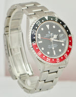 Rolex GMT-Master II 40mm Coke Black Red Stainless Steel Oyster Watch 16710 RSC