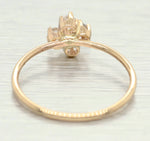 Antique Art Deco 0.20ctw Four Diamond Pin Conversion Ring in 14k Yellow Gold