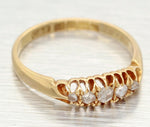 1800s Victorian 0.30ctw Rose Cut Diamond Band Ring - 18k Yellow Gold | Size 6.75